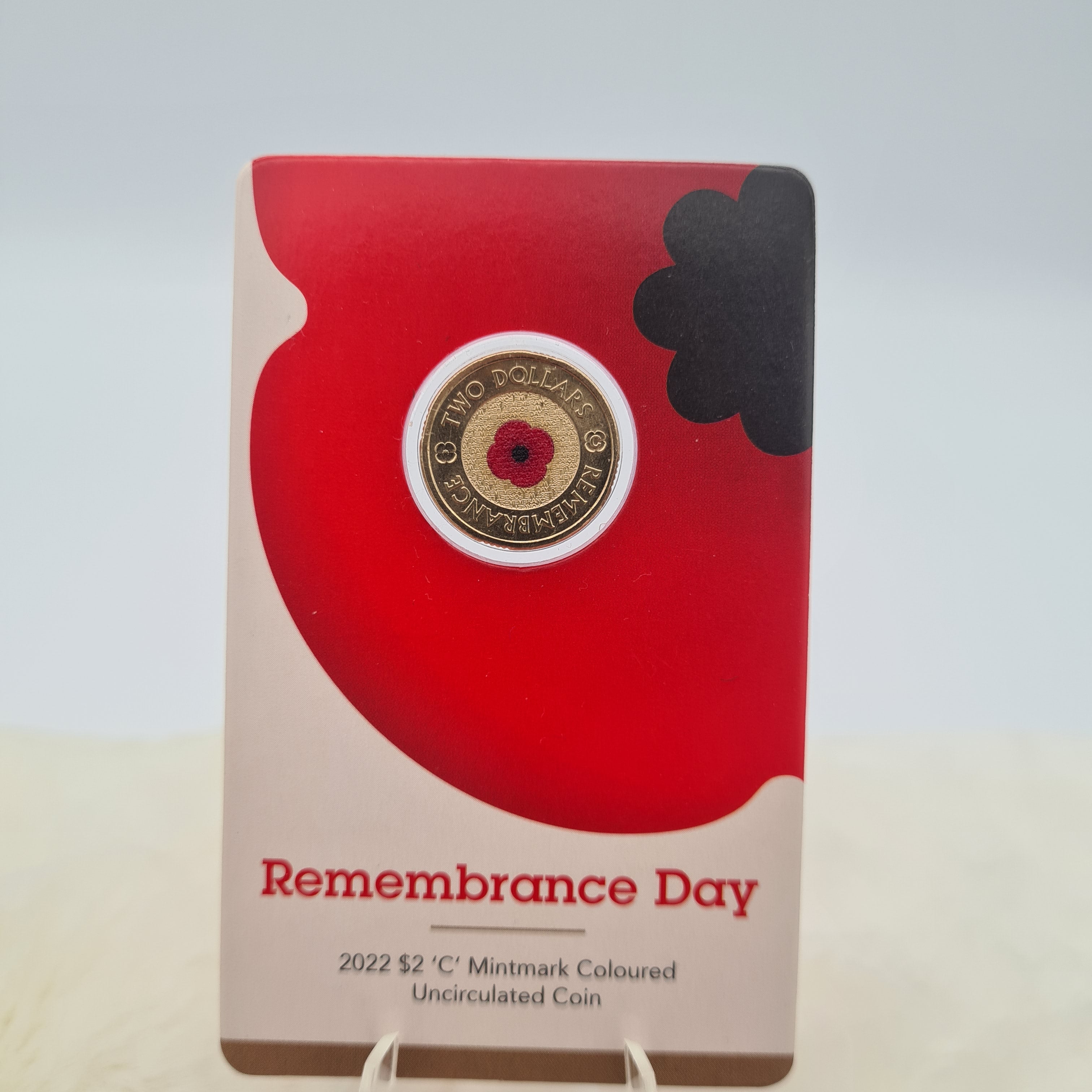 2022 UNC $2 RED POPPY C MINT CARDED COIN ANZAC REMEMBRANCE DAY FREE EXPRESS POST