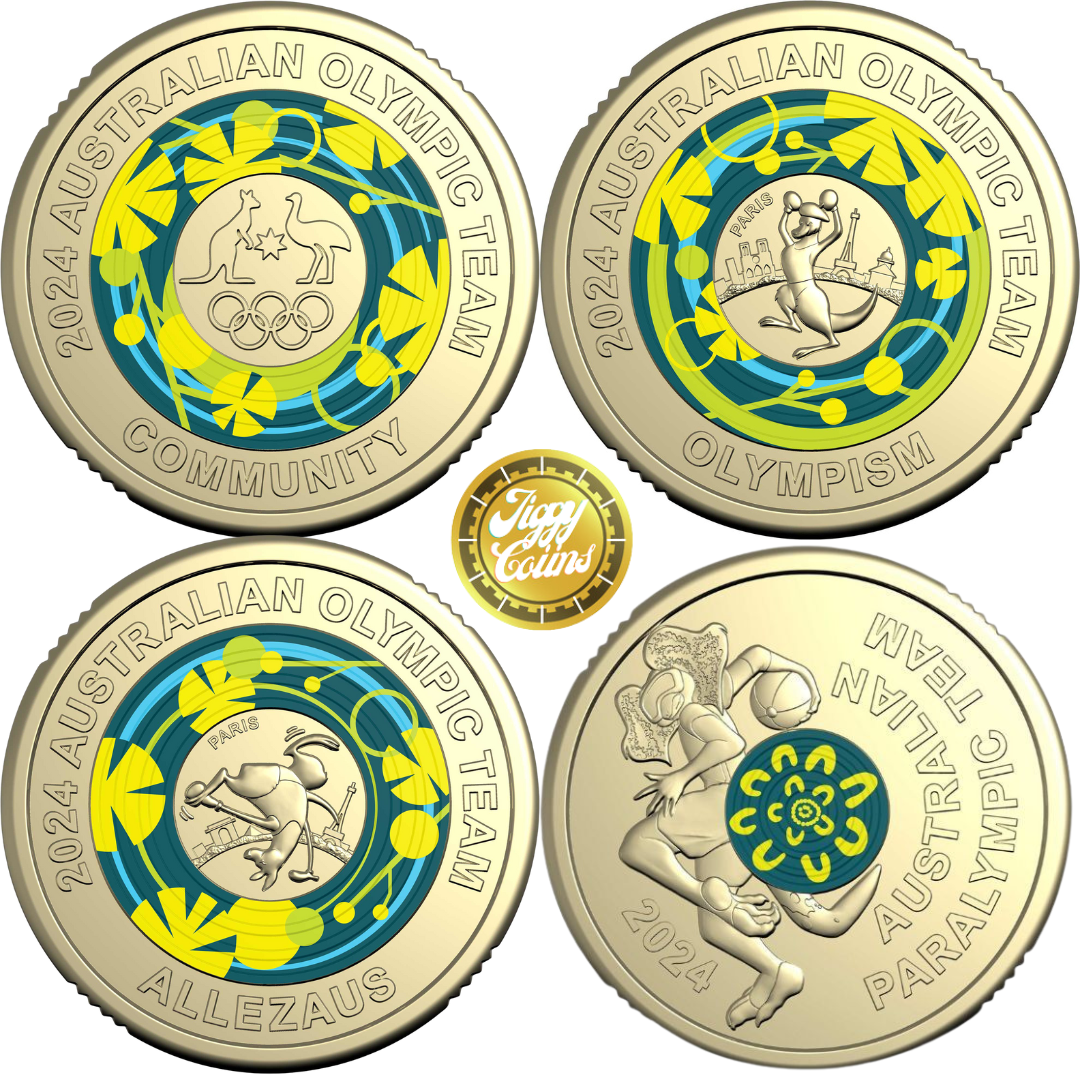 2024 $2 Paris Olympic games Australian Two Dollar Coin full Set Circ (4 x coins)