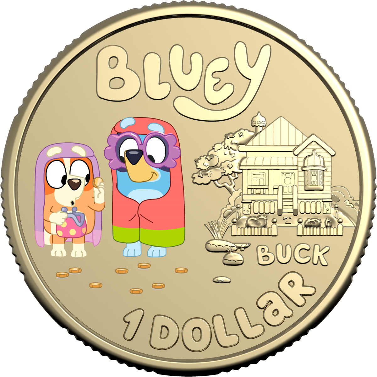 NEW 2024 BLUEY $1 Australian Coloured Uncirculated Coin Three-Coin Set in stock!