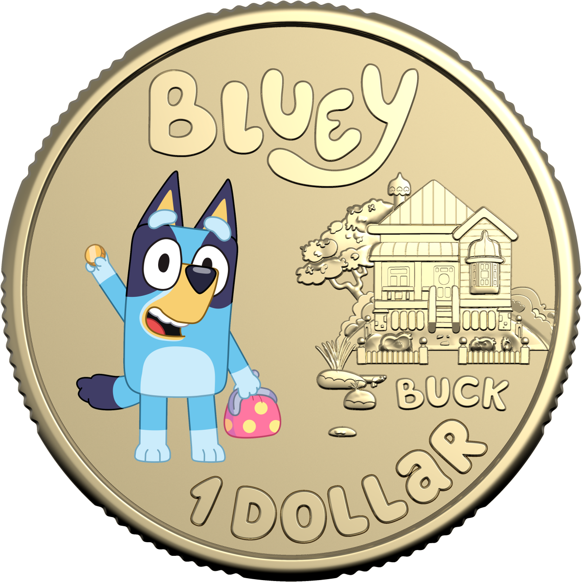 NEW 2024 $1 Bluey Dollar-bucks Australian Coloured UNC Coin INSTOCK EXPRESS