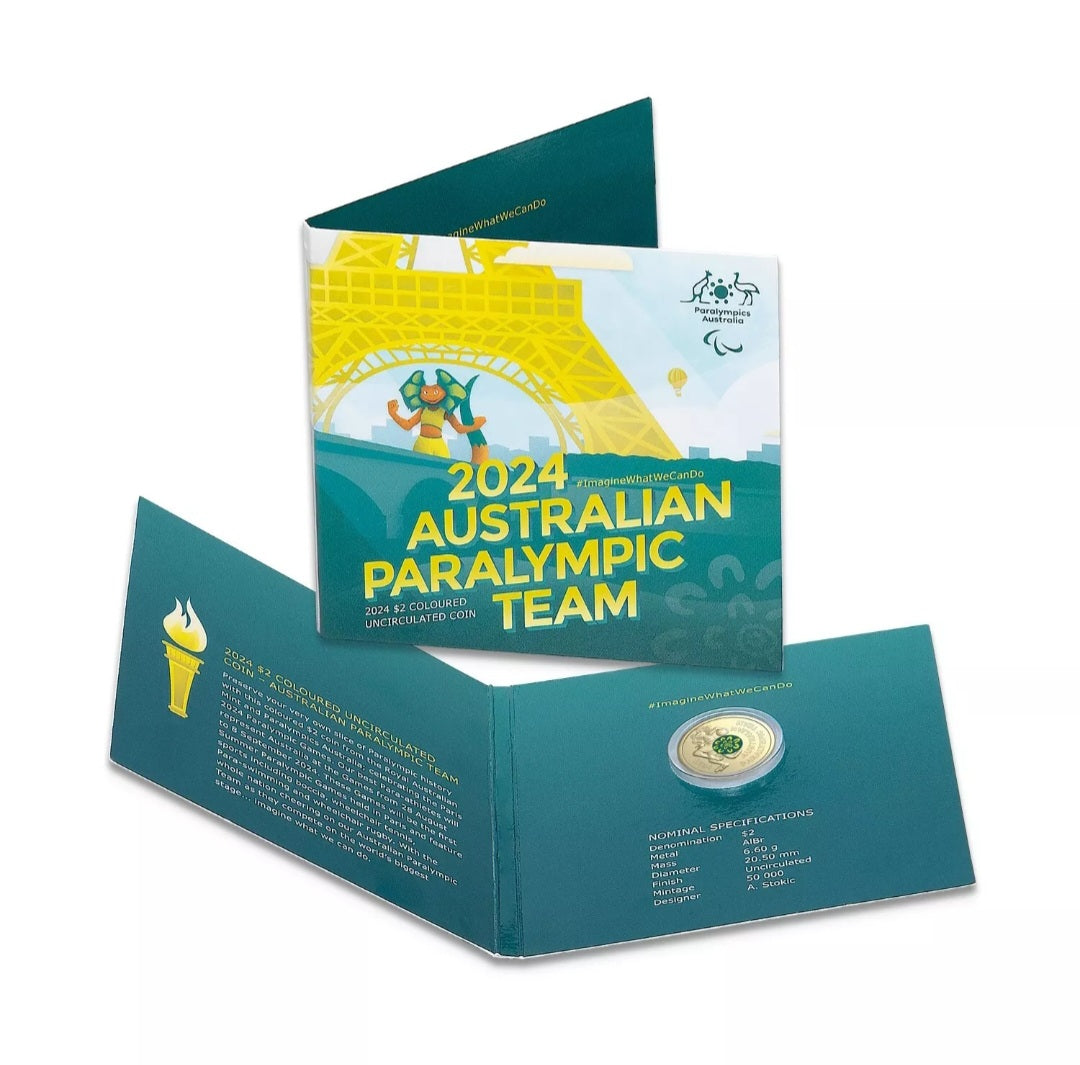 2024 Australian Olympic Team $2 Coloured Uncirculated 3 Coin & 1 Paralympic Set