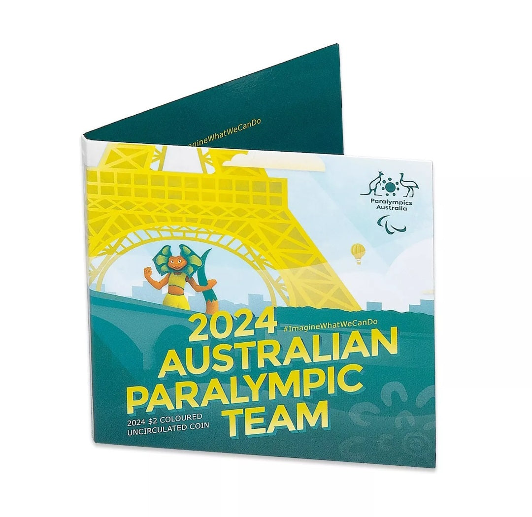 2024 Australian Olympic Team $2 Coloured Uncirculated 3 Coin & 1 Paralympic Set