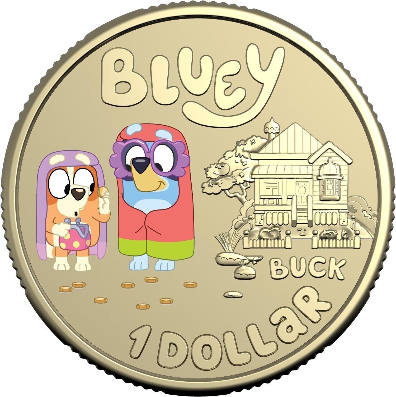 NEW 2024 $1 Bluey Dollar-bucks The Grannies Coloured UNC Coin INSTOCK EXPRESS