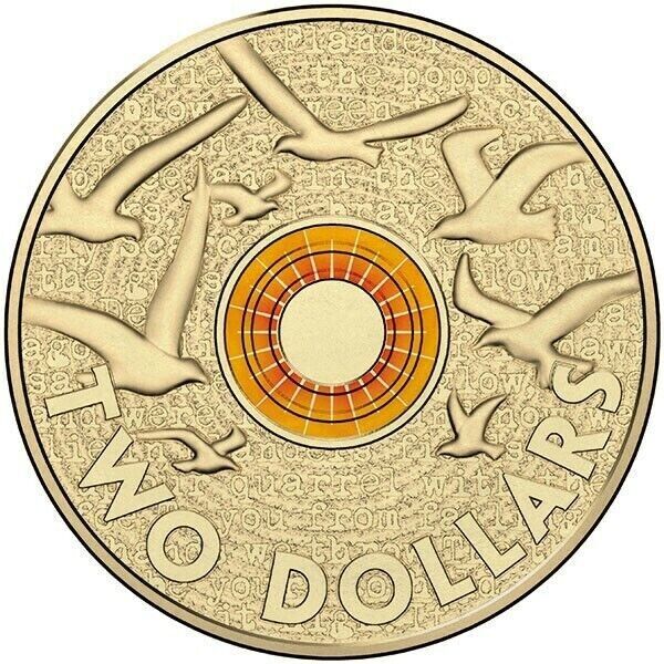 2015 $2 Flanders Field Remembrance Day Australian two dollar orange coin Circ