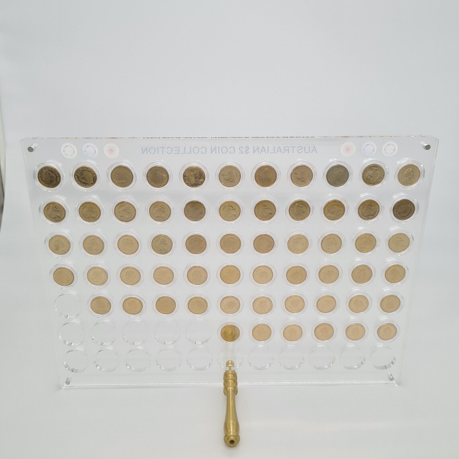 Australian $2 coin collection Two Dollar Display Case Holder Acrylic 77 Slots