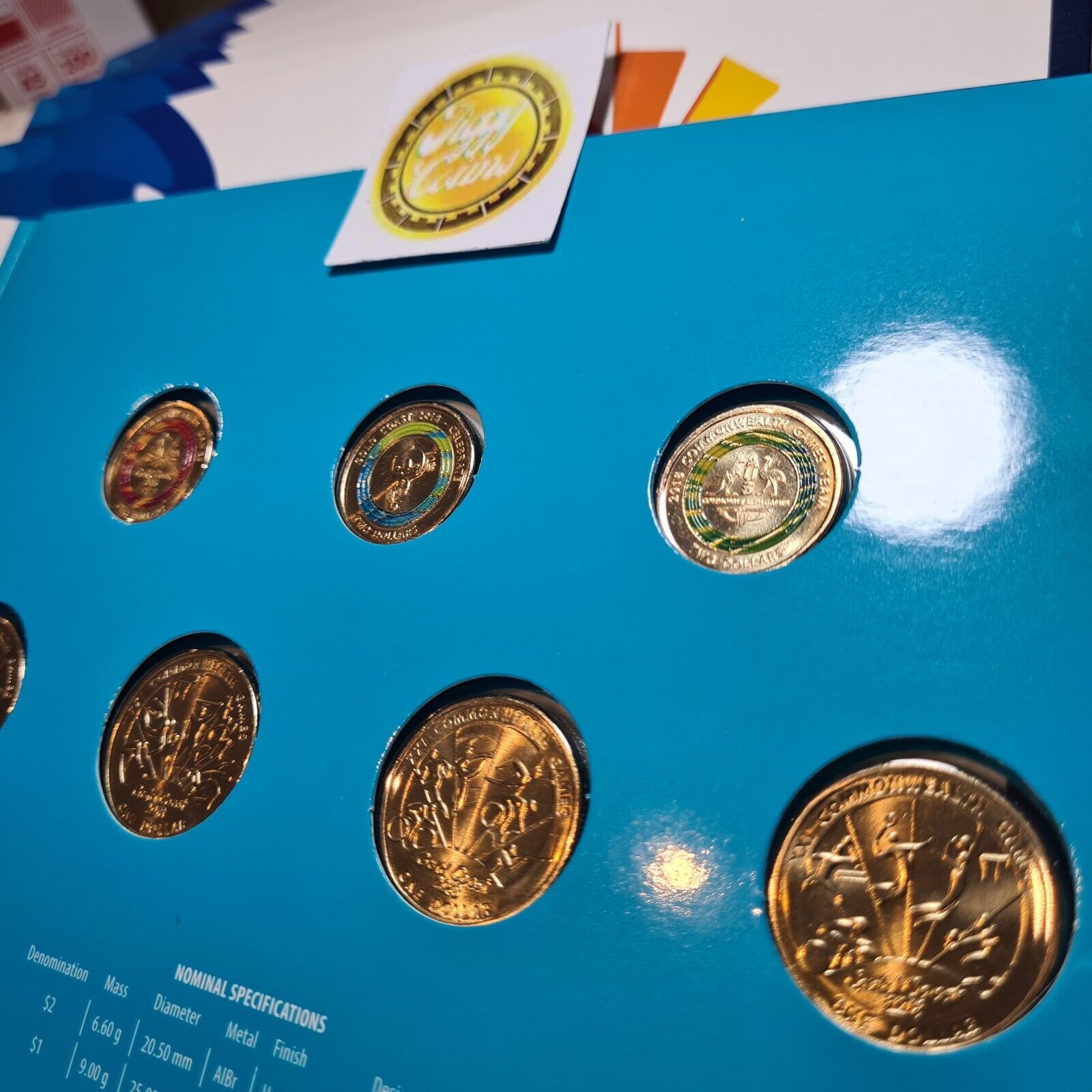 2018 Commonwealth Games 7 Coin set folder UNC from Mint 3 x $2 4 x $1 dollar New