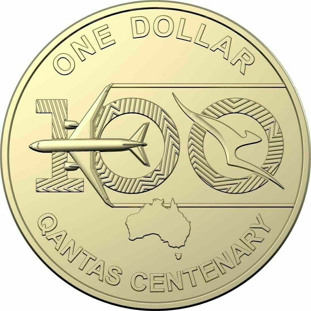 NEW UNC 2020 $1 QANTAS CENTENARY 100 RAM MINT BAG ONE DOLLAR COIN (10 COINS)