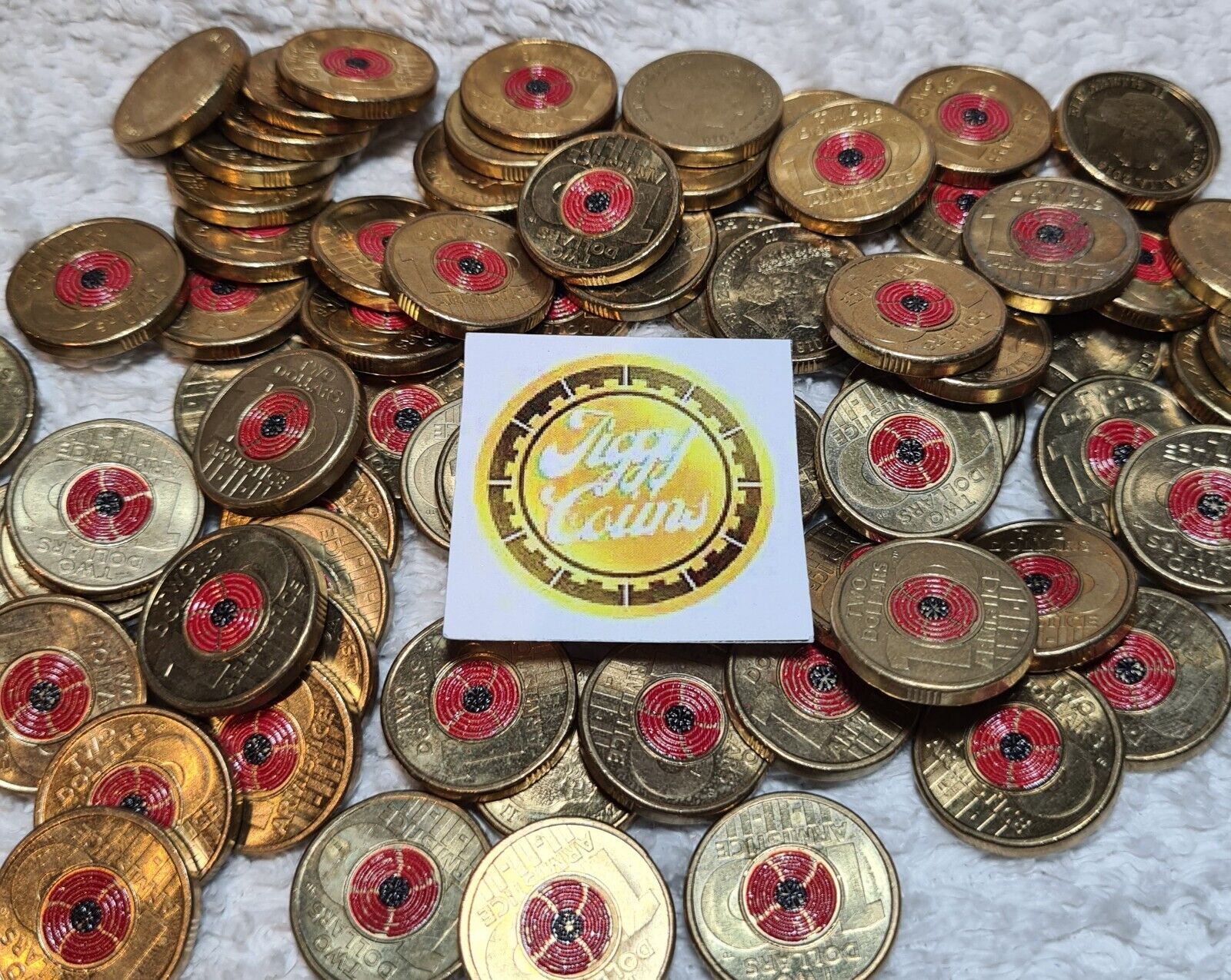 2018 $2 ARMISTICE REMEMBRANCE DAY RED POPPY AUSTRALIAN TWO DOLLAR COIN CIRC