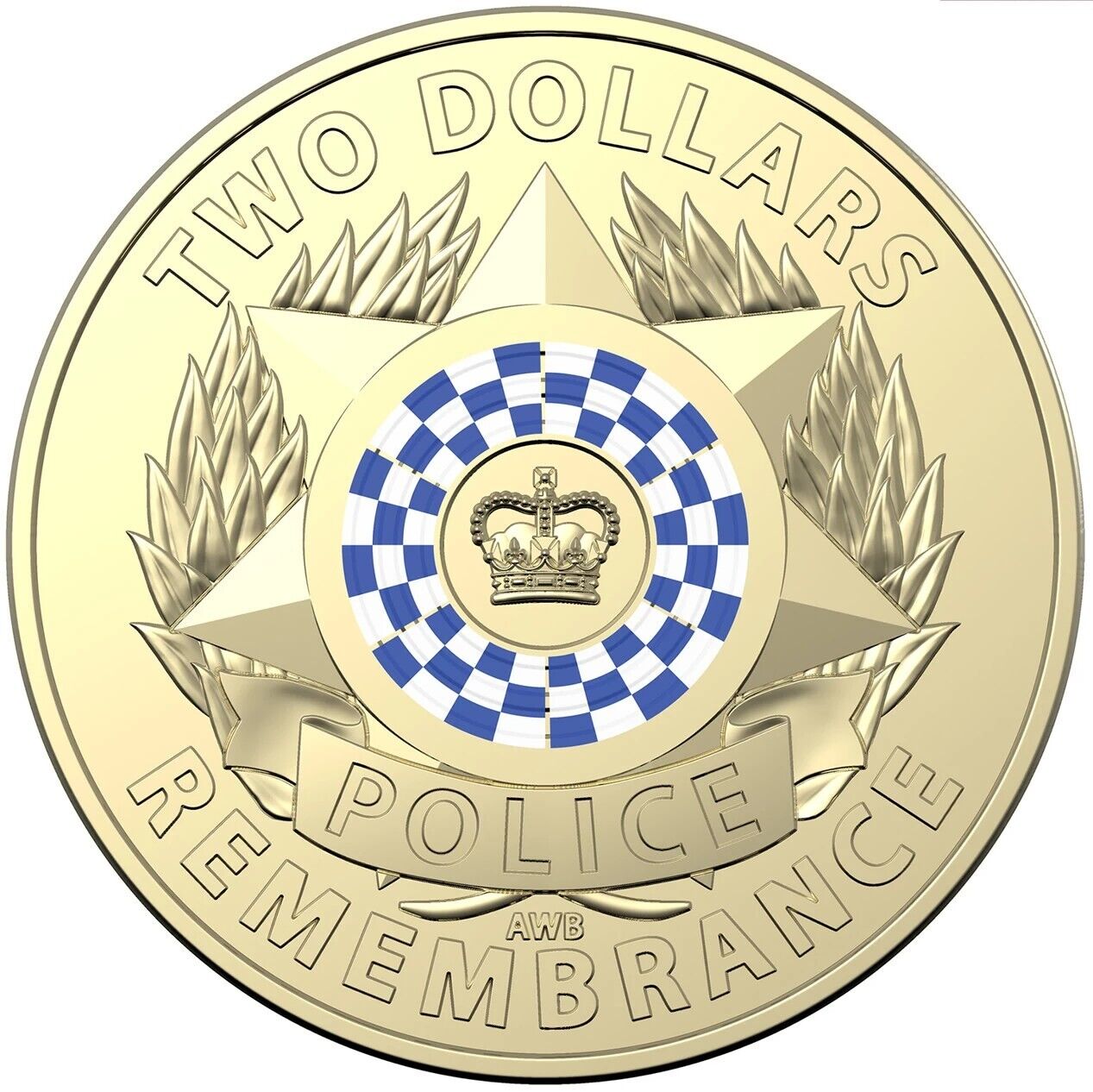 2019 $2 POLICE REMEMBRANCE AUSTRALIAN TWO DOLLAR COLOURED QUEEN COIN CIRC