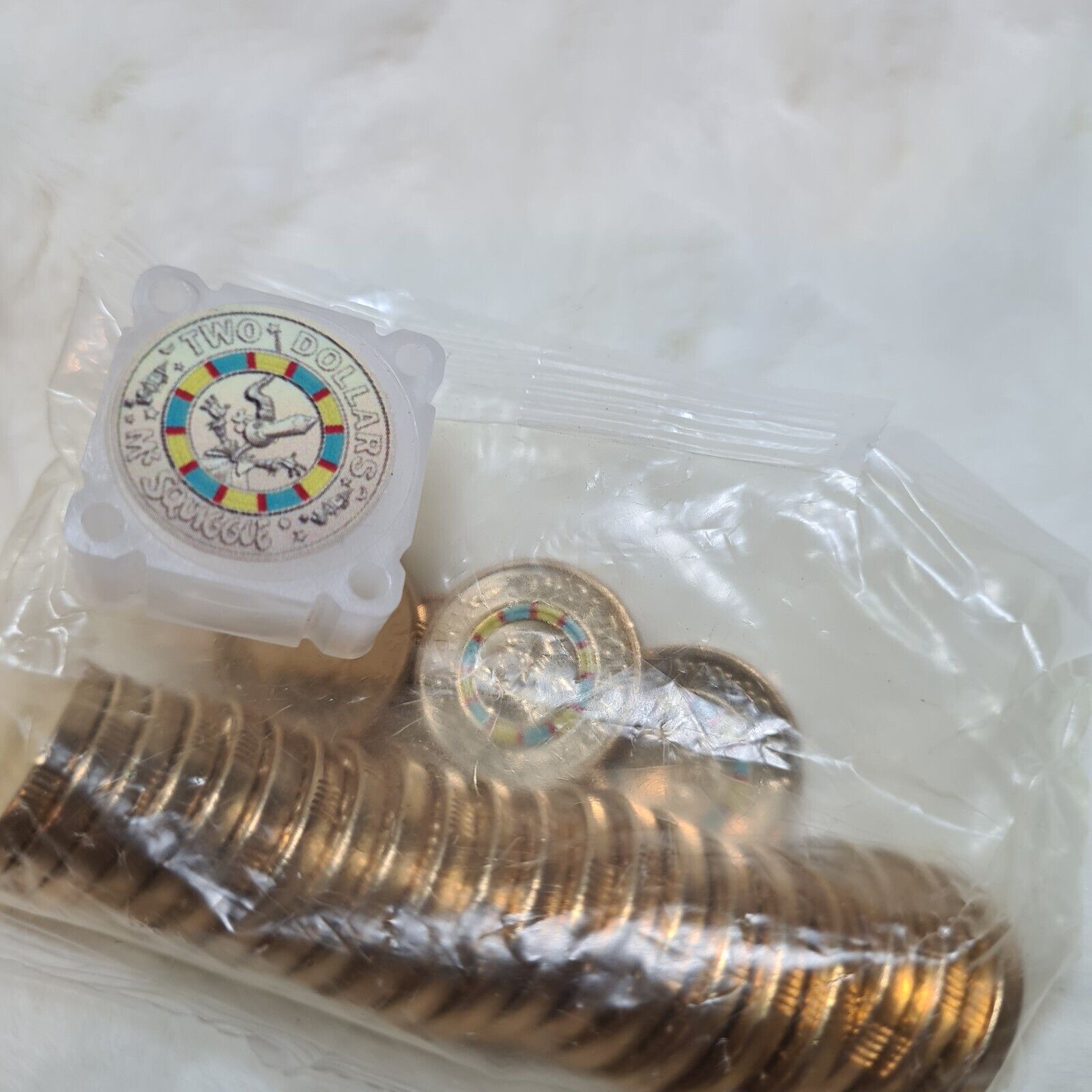 UNC 2019 $2 Mr Squiggle Himself Aus Two Dollar Coloured Coin Queen bag x25 COINS