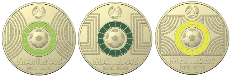 UNC 2023 $2 Matilda Coloured two dollar FIFA Coin FULL Set ex Ram Mint Bag NEW