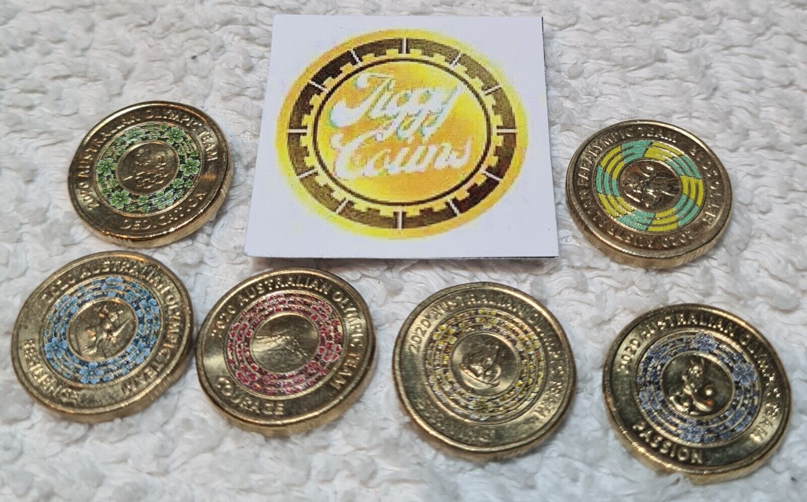 2020 $2 YELLOW TOKYO OLYMPIC GAMES STRIVING AUSTRALIAN TWO DOLLAR COIN CIRC