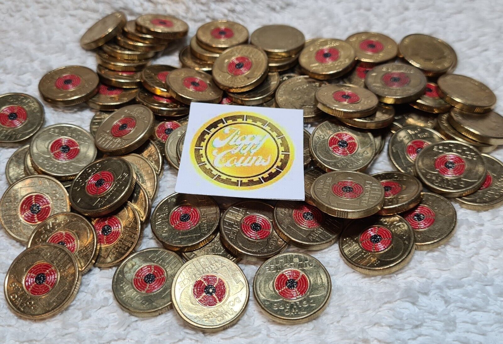 2018 $2 ARMISTICE REMEMBRANCE DAY RED POPPY AUSTRALIAN TWO DOLLAR COIN CIRC