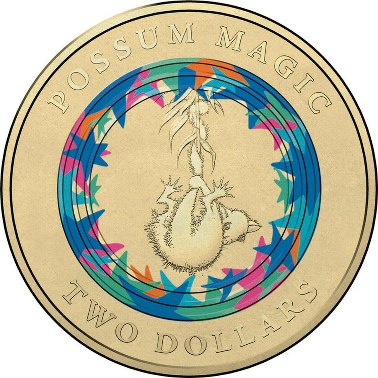 2017 $2 Possum Magic Australian Two dollar Queen Coloured 3 Coin set RARE CIRC