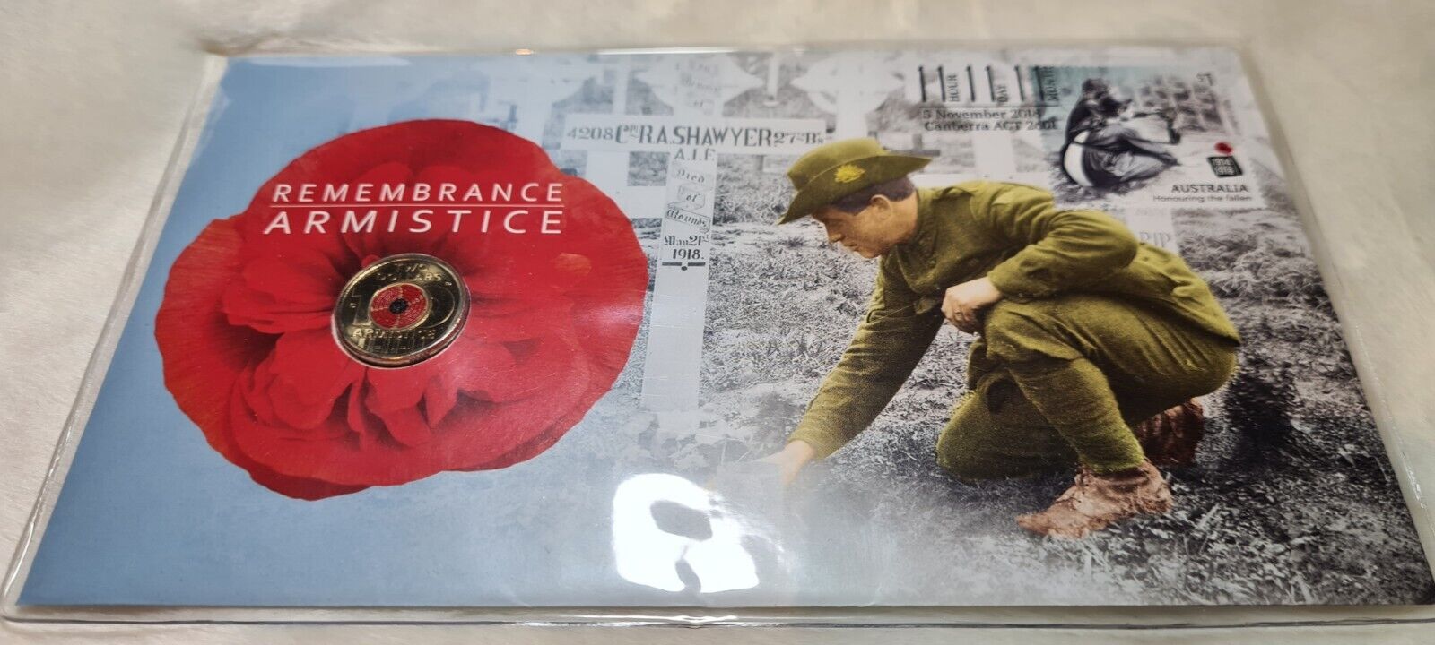 2018 C-MINT PNC Armistice Centenary Remembrance RAM $2 two dollar Coloured Coin