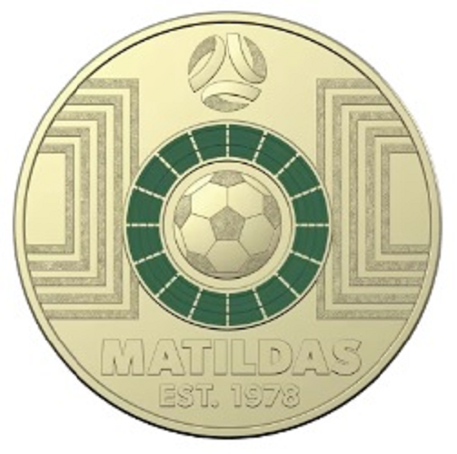 UNC 2023 $2 Matilda Dark Green two dollar FIFA Soccer Coin Week 2 Ex Bag NEW