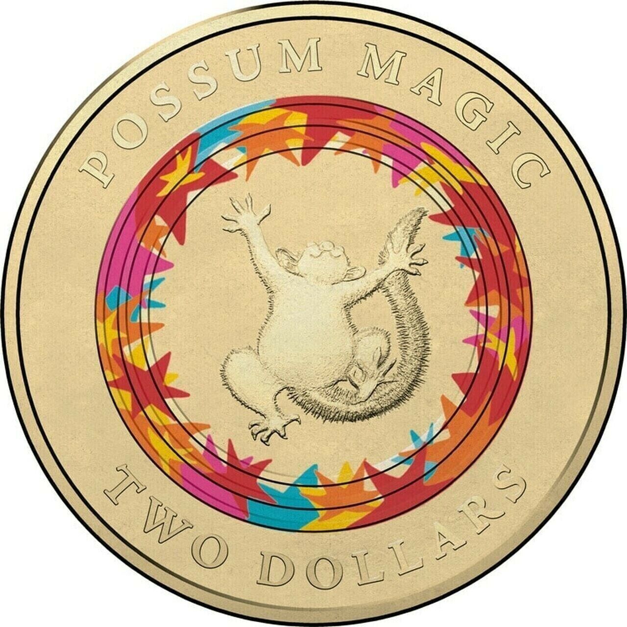 2017 $2 RED POSSUM MAGIC HAPPY HUSH IS VISIBLE AUSTRALIAN TWO DOLLAR COIN CIRC