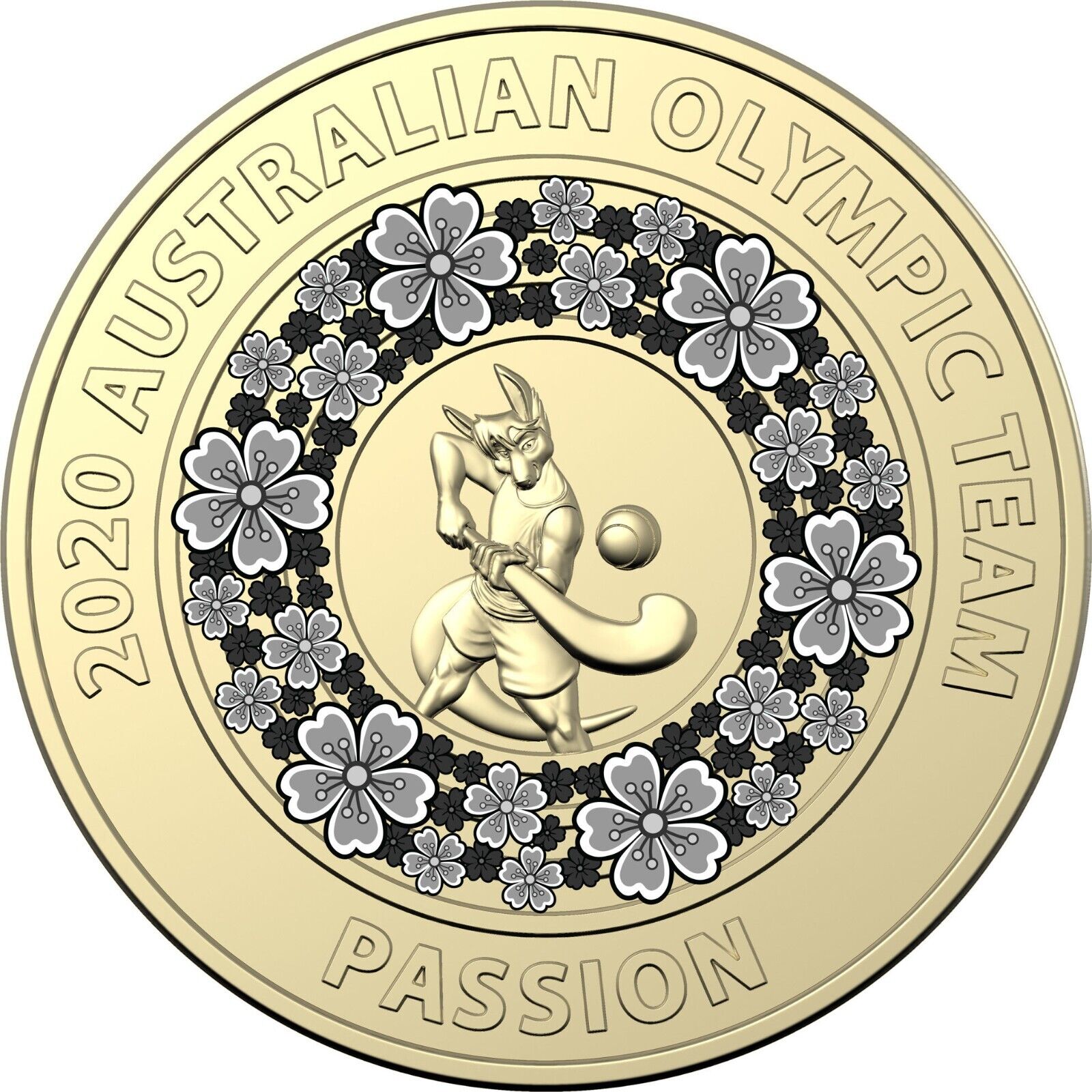 2020 $2 BLACK TOKYO OLYMPIC GAMES PASSION AUSTRALIAN TWO DOLLAR QUEEN COIN CIRC