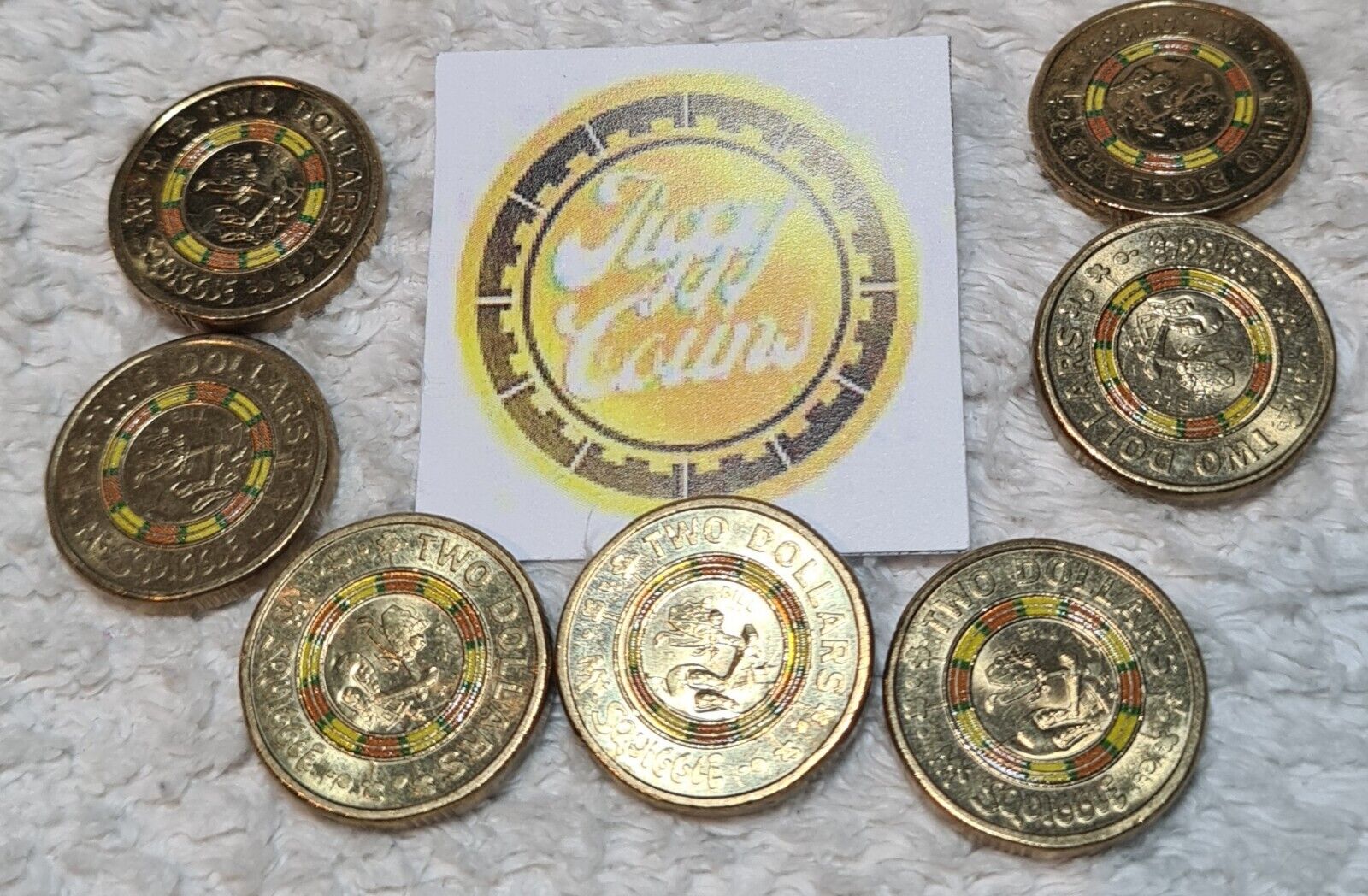 2019 $2 MR SQUIGGLE BILL AUSTRALIAN TWO DOLLAR COLOURED COIN QUEEN RARE CIRC