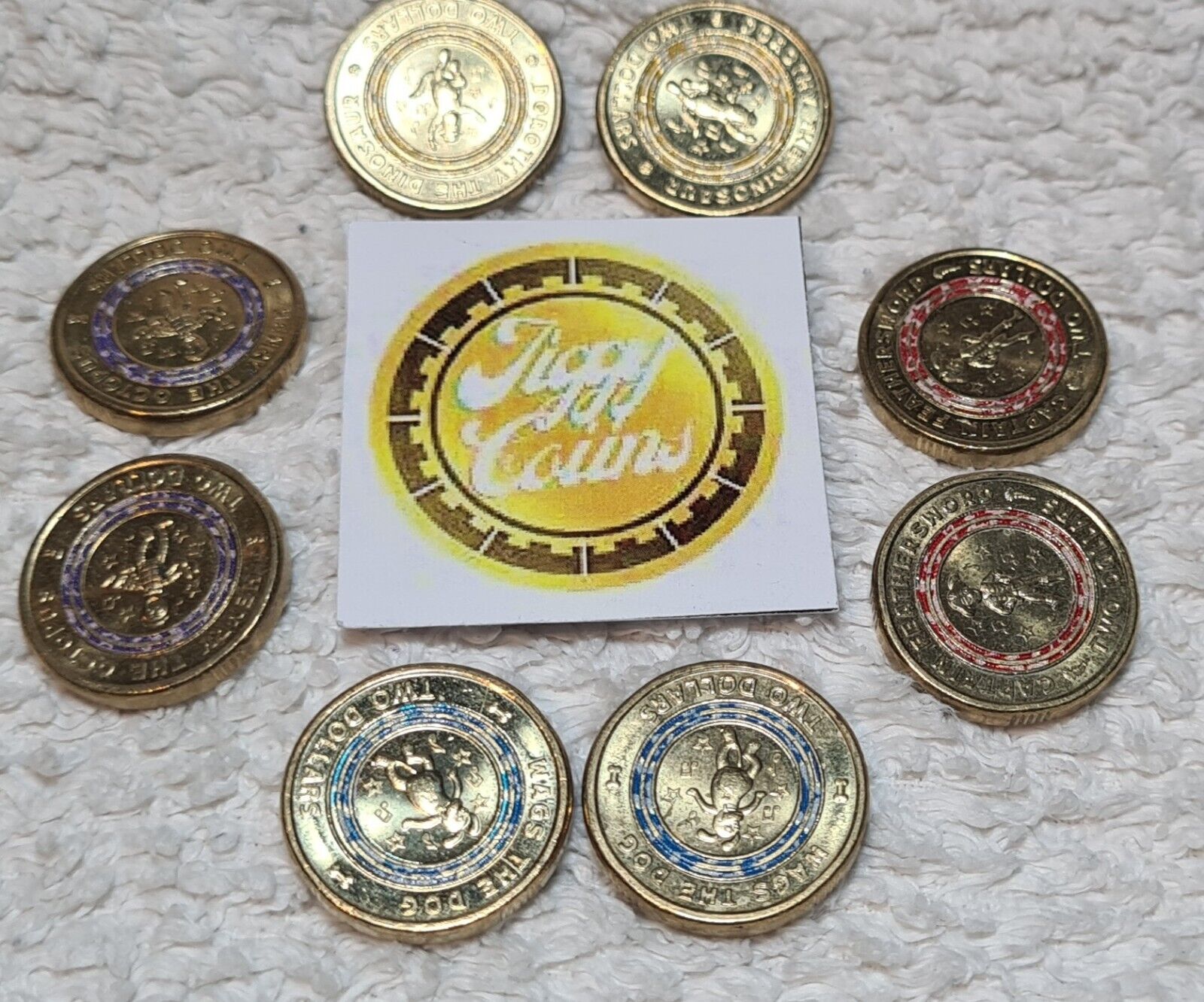 2021 $2 WIGGLES 30TH ANNIVERSARY SET OF 4 TWO DOLLAR RARE QUEEN COINS RARE CIRC