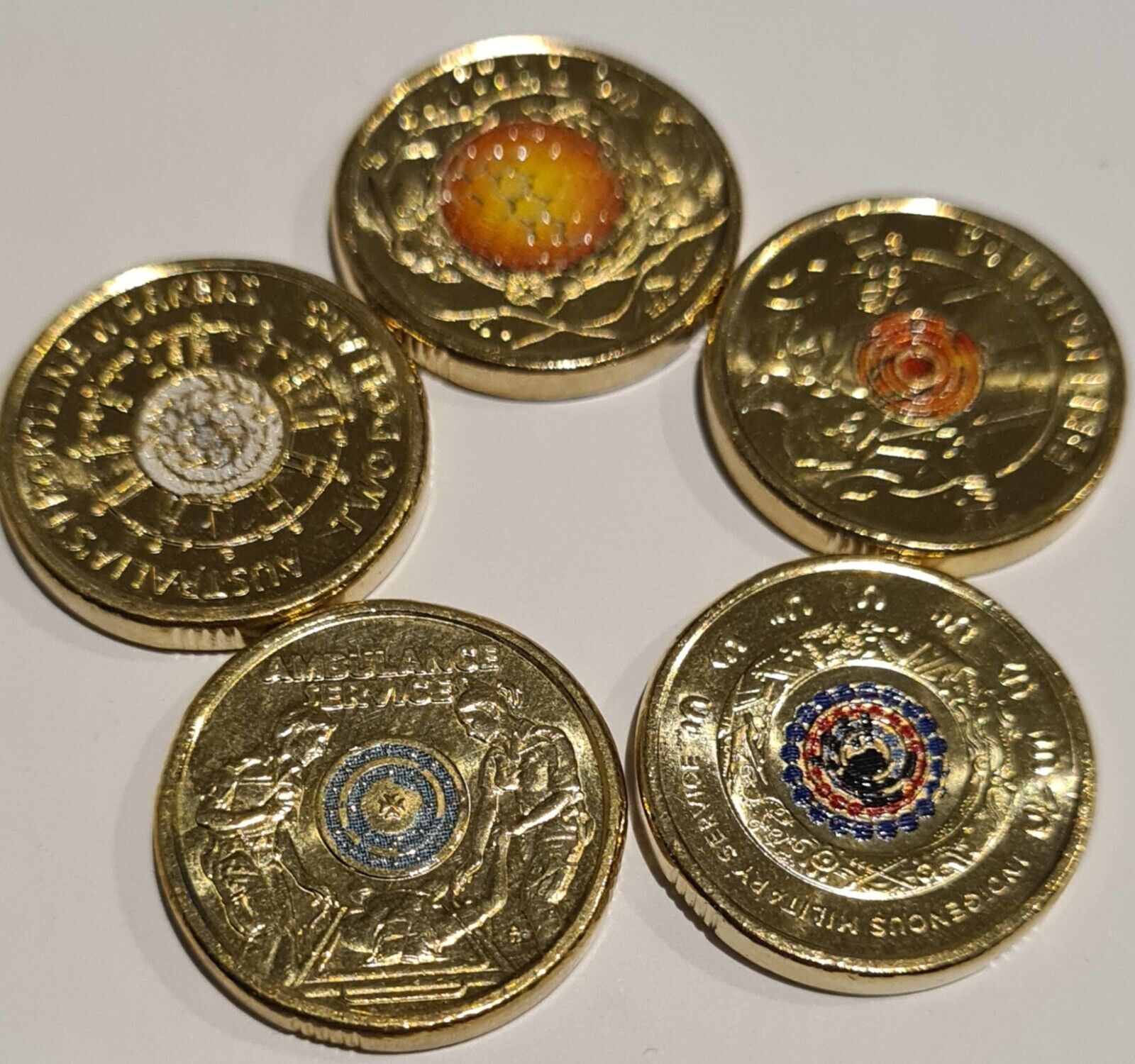 2022 New Releases UNC $2 dollar 5 coins Honey Bee firefighter Ambo Frontline IMS