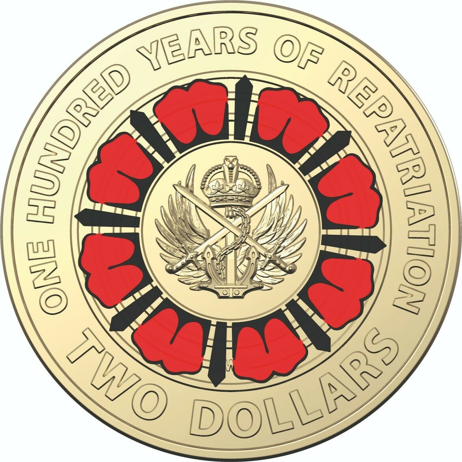 UNC 2019 $2 ANZAC 100 Years of Repatriation Australian two dollar coin Queen