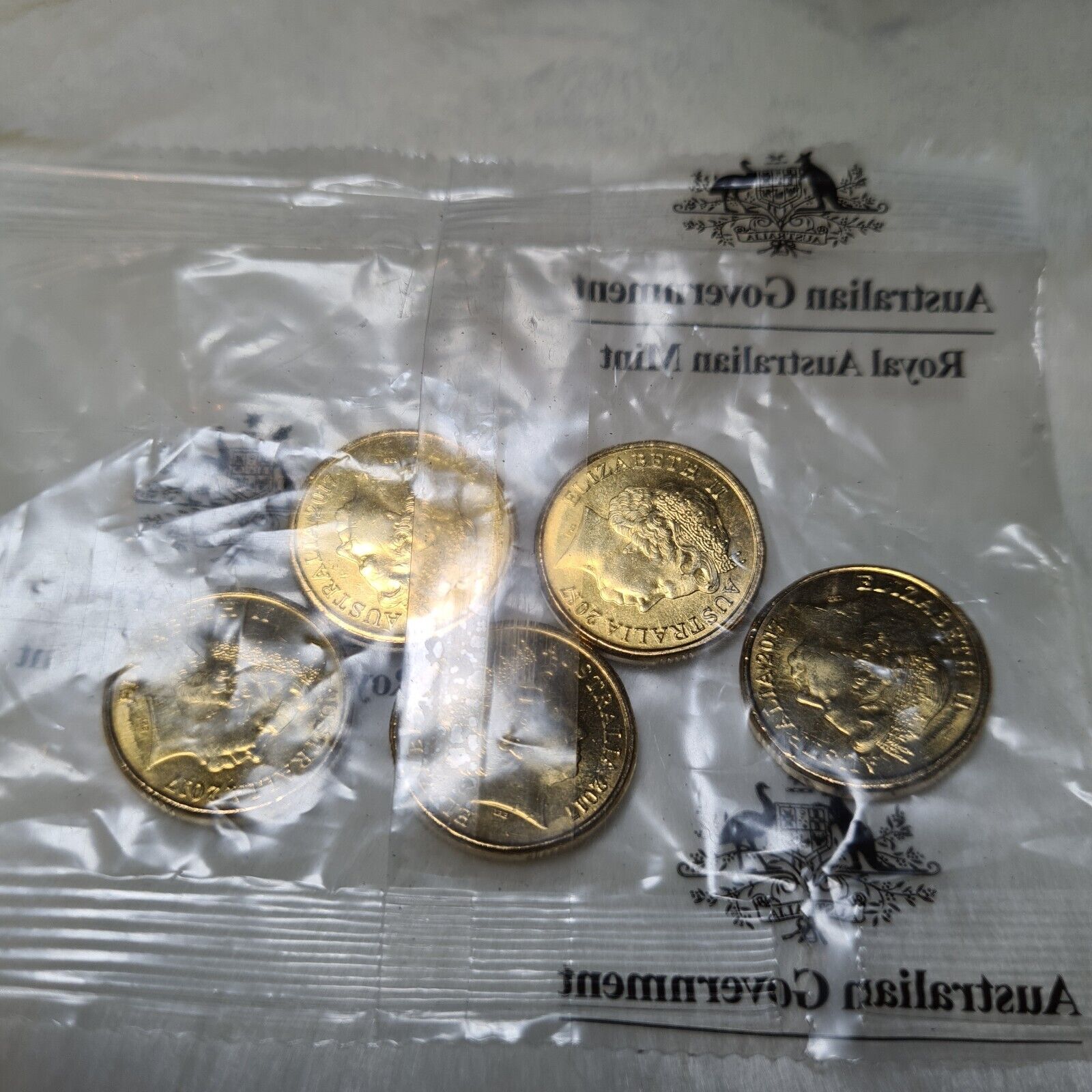 UNC 2017 $2 Rosemary Remembrance RAM BAG Two Dollar Coloured Coin (5 COINS)