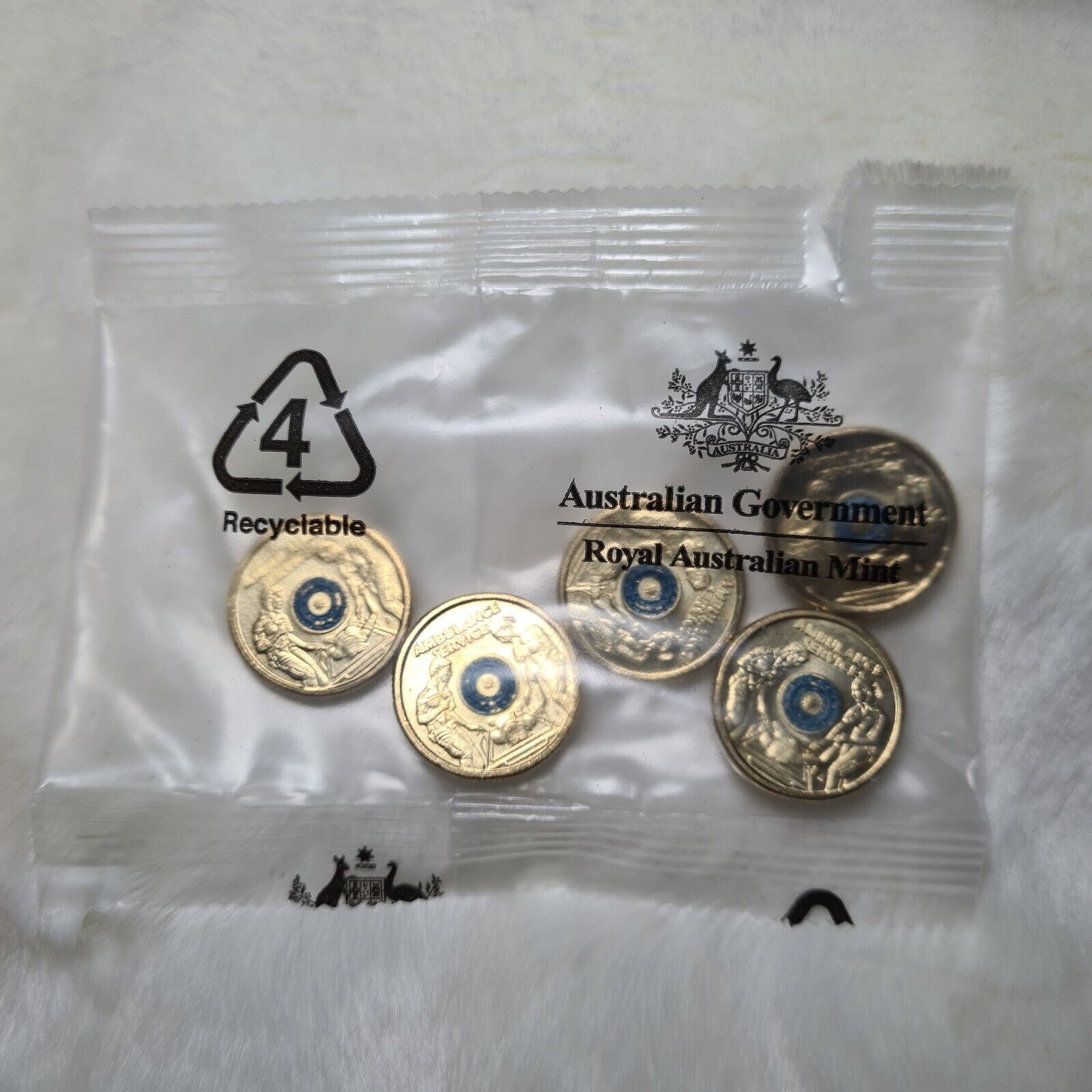 NEW UNC 2021 $2 AMBULANCE SERVICE RAM MINT BAG TWO DOLLAR COIN ANDA (5 COINS)