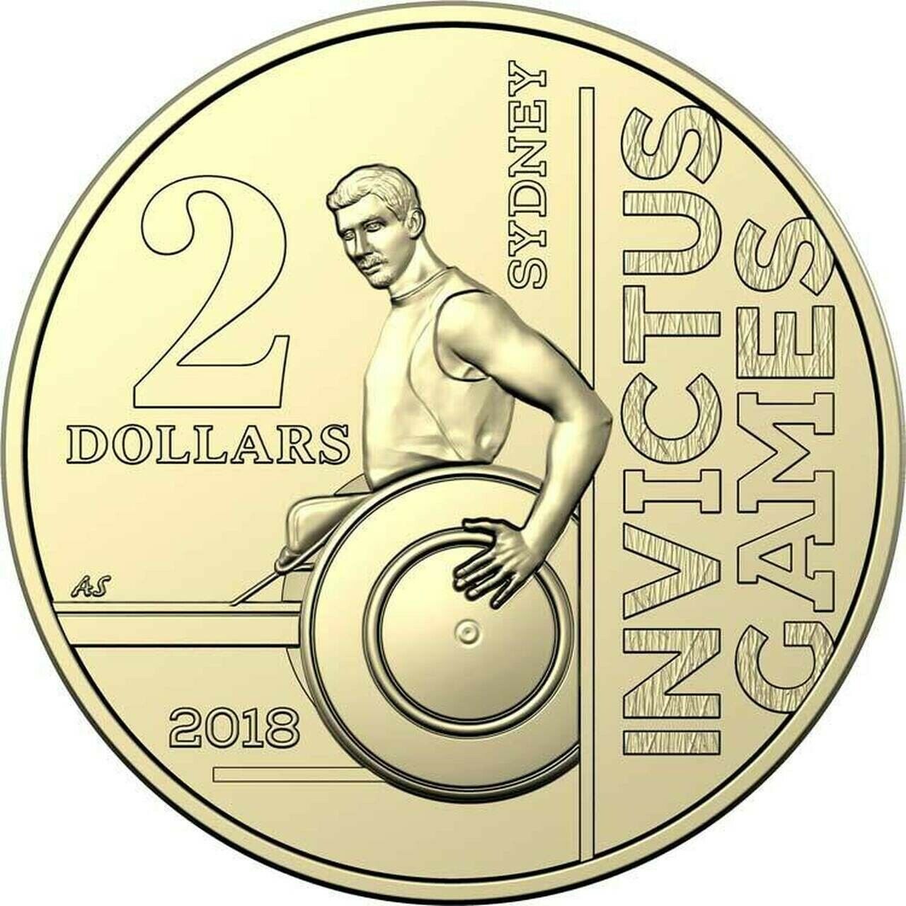 2018 $2 INVICTUS GAMES AUSTRALIAN TWO DOLLAR COIN QUEEN CIRC RARE